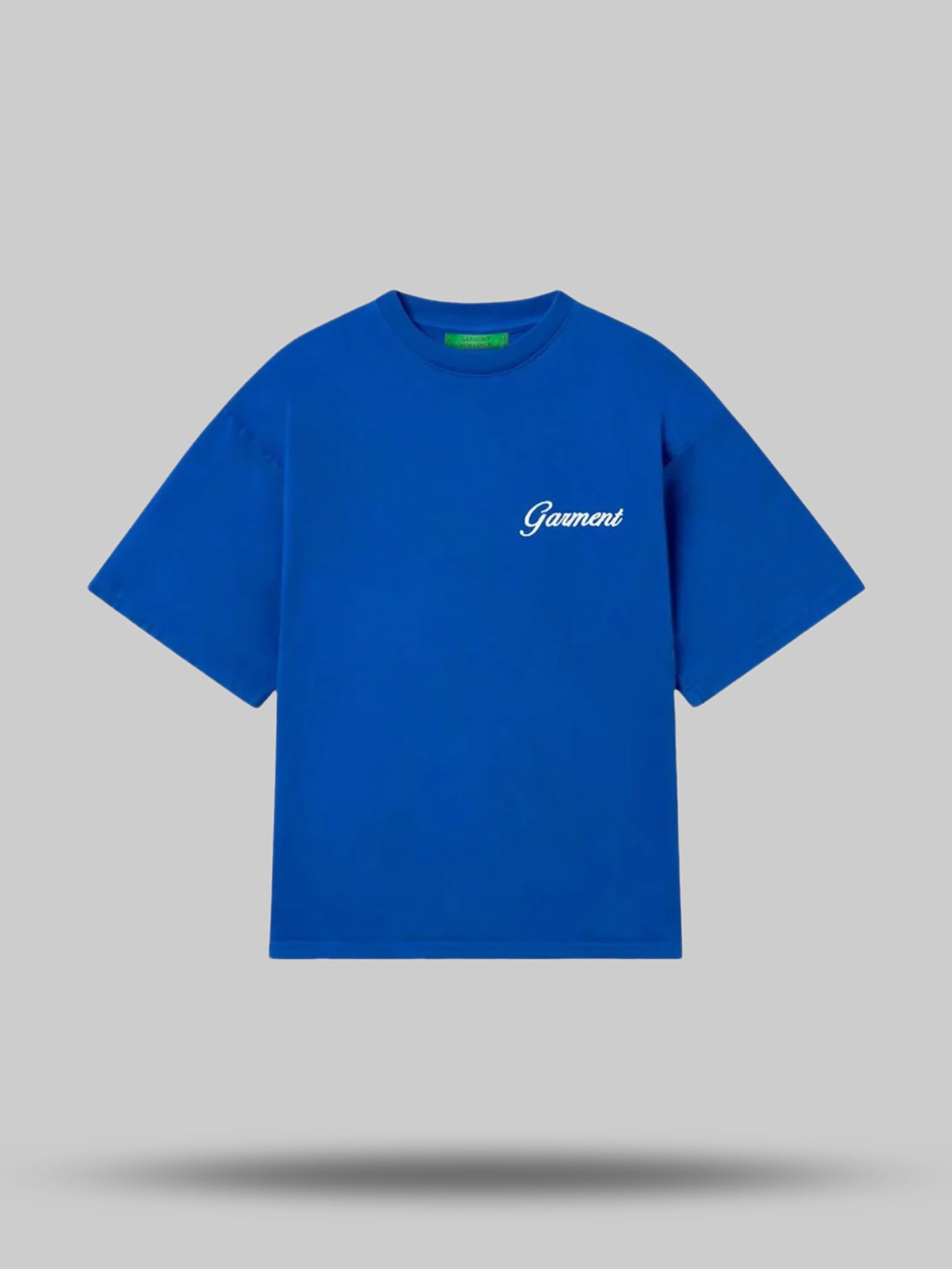 Brady blue Embroidered Boxy Tee 'If you know' Garment Workshop