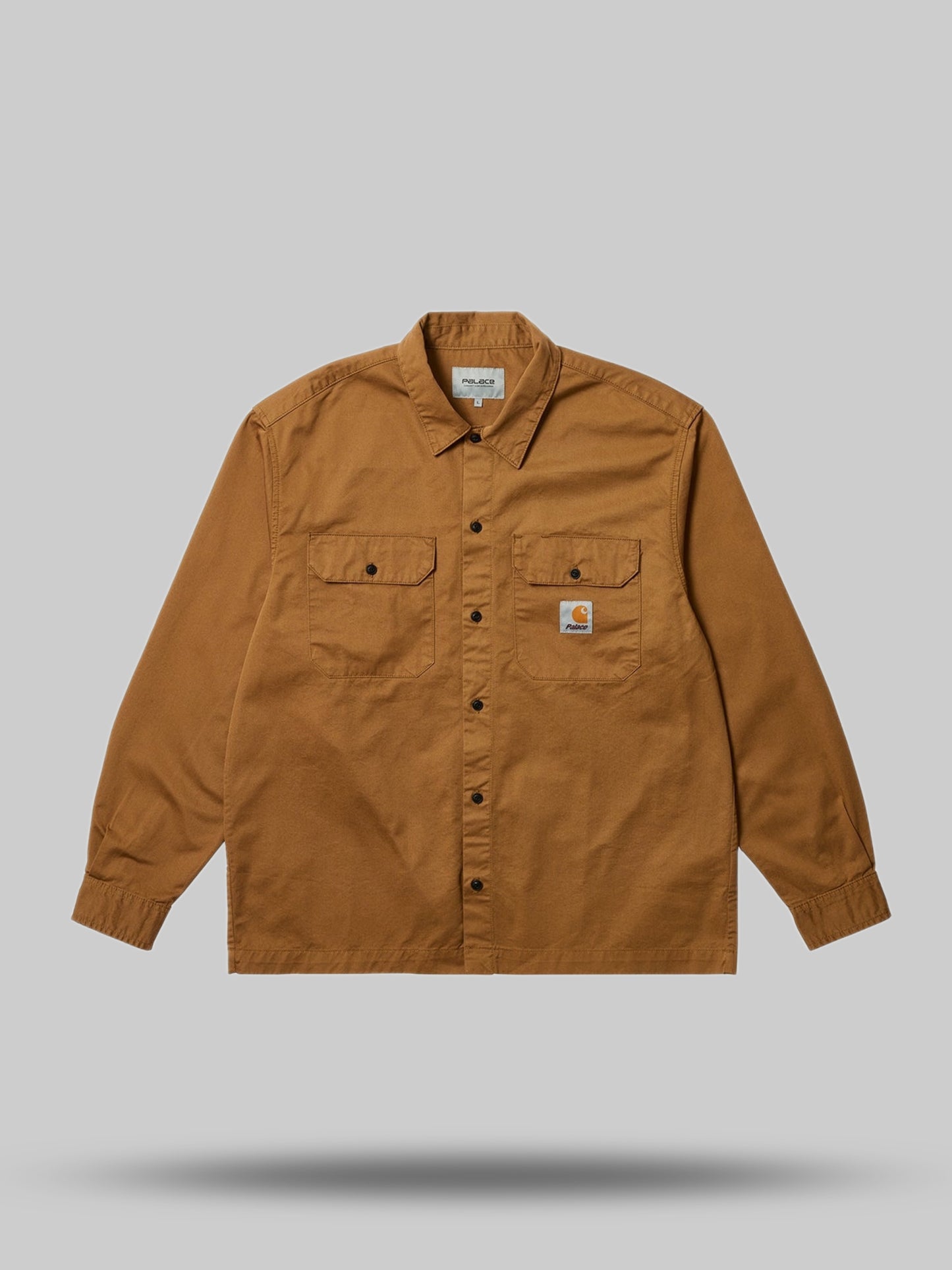 Palace x Carhartt WIP Longsleeve Master Shirt Hamilton Brown